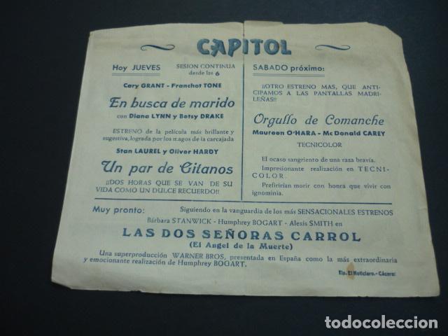 Cine: ORGULLO DE COMANCHE PROGRAMA DE CINE CON PUBLICIDAD TEATRO CAPITOL CACERES - Foto 2