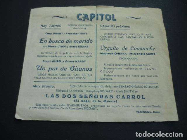 Cine: ORGULLO DE COMANCHE PROGRAMA DE CINE CON PUBLICIDAD TEATRO CAPITOL CACERES - Foto 2