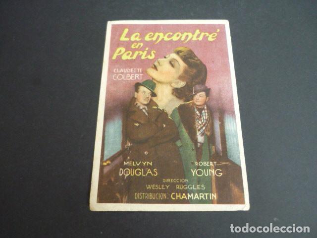 Kino: LA ENCONTRE EN PARIS PROGRAMA DE CINE CON PUBLICIDAD TEATRO LOPEZ DE AYALA BADAJOZ