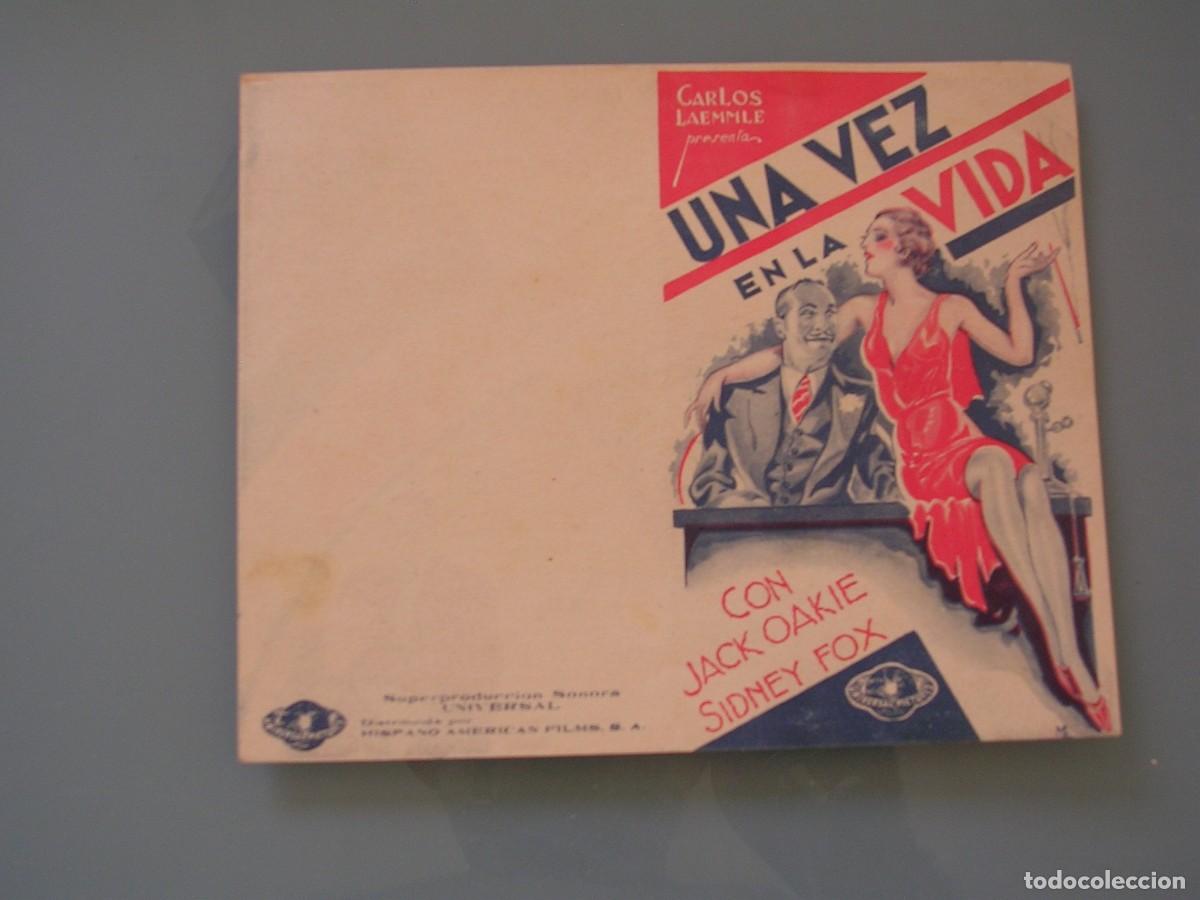 Cine: PROGRAMA DE CINE, UNA VEZ EN LA VIDA, FOLLETO DE MANO - Foto 1