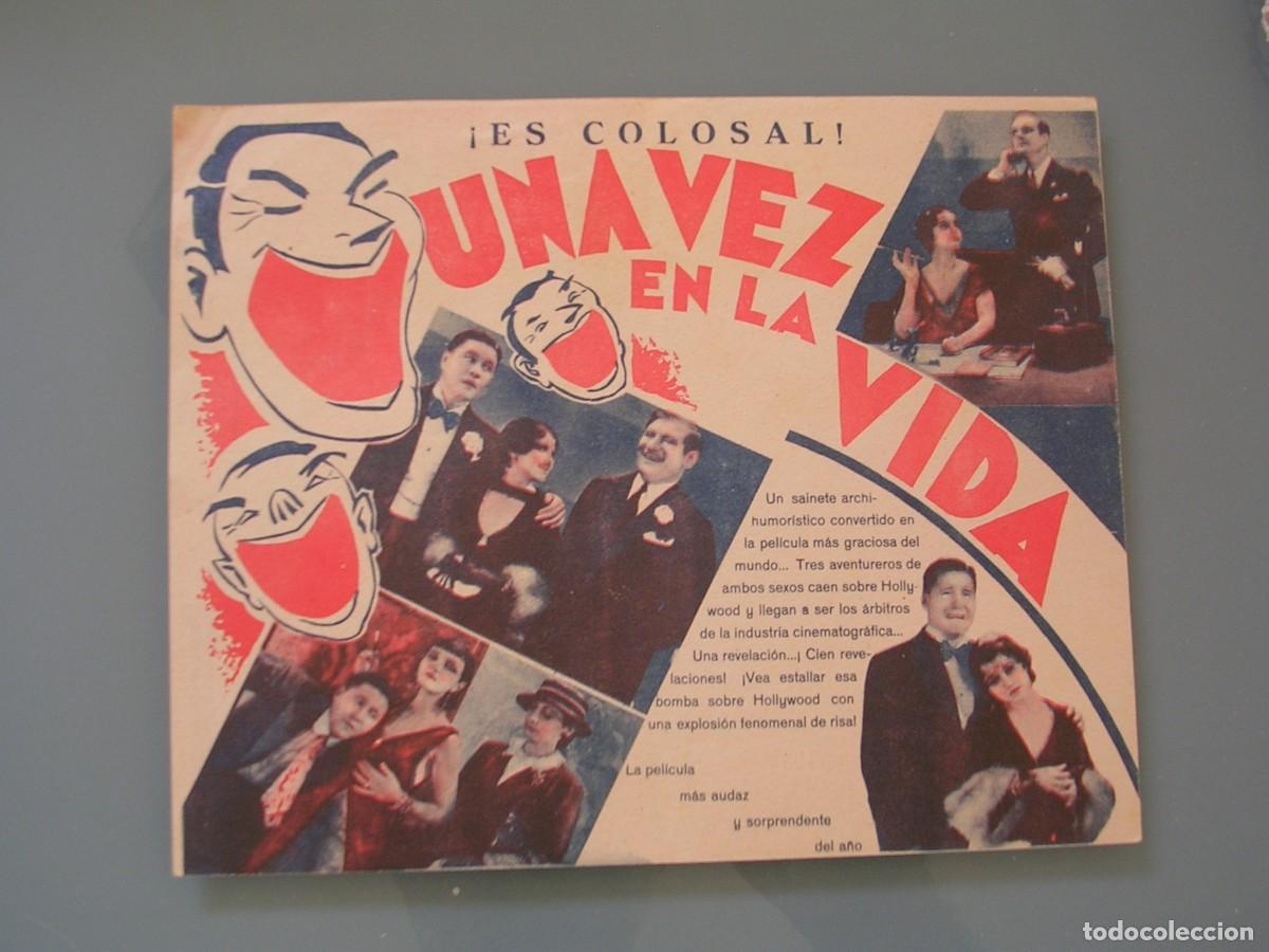 Cine: PROGRAMA DE CINE, UNA VEZ EN LA VIDA, FOLLETO DE MANO - Foto 2