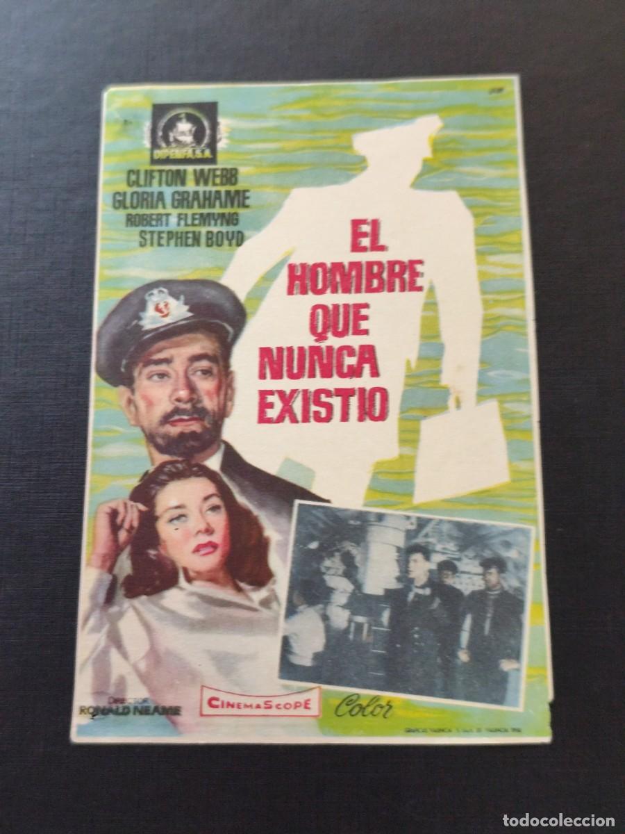 Folhetos de m&atilde;o de filmes antigos de cinema: El hombre que nunca existi&oacute; S/P