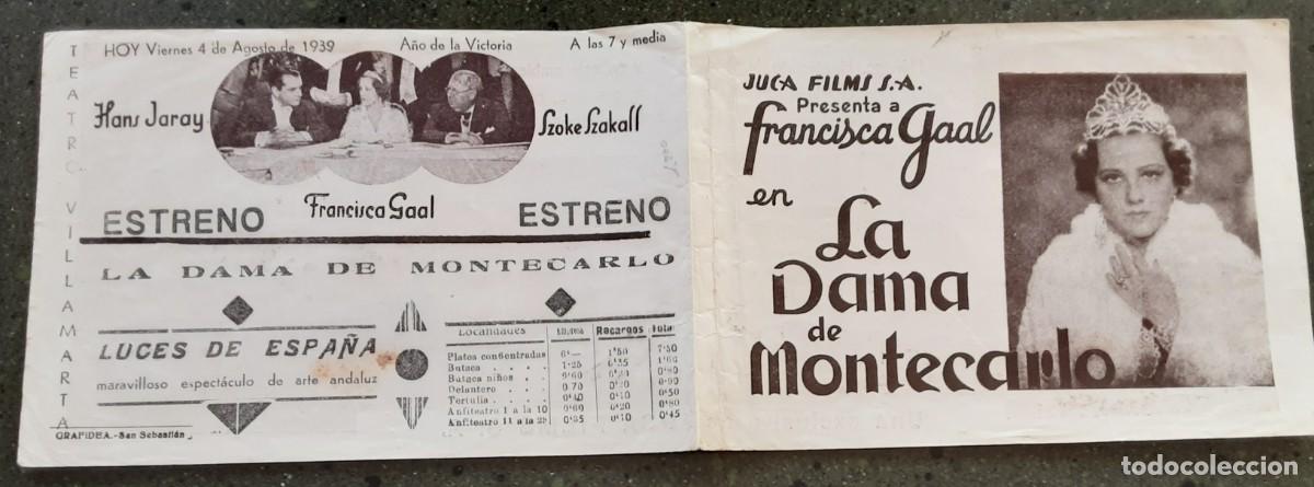 Cine: La dama de Montecarlo, programa doble, Francisco Gaal - Foto 1