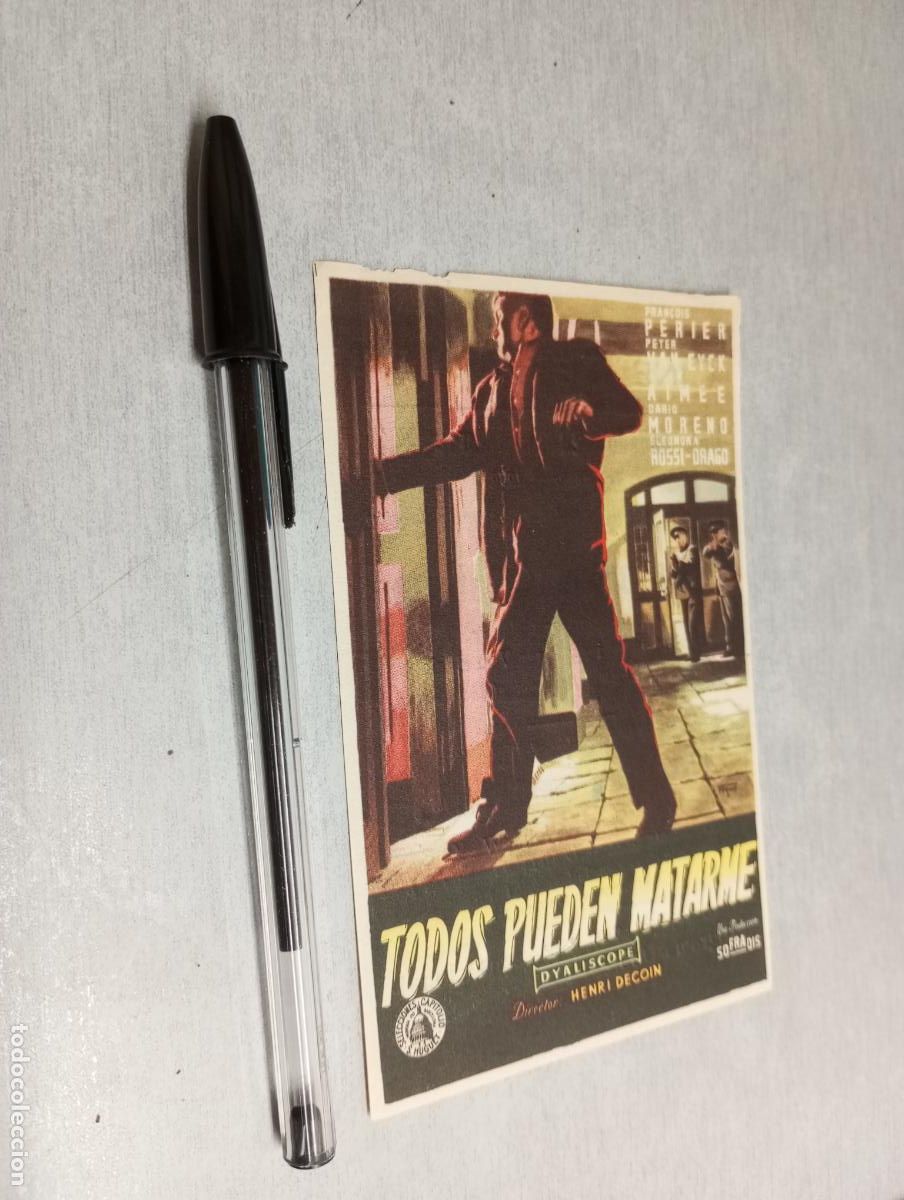 Kino: TODOS PUEDEN MATARME / PROGRAMA SENCILLO - PUBLICIDAD CINE CERVANTES VILLENA 1959