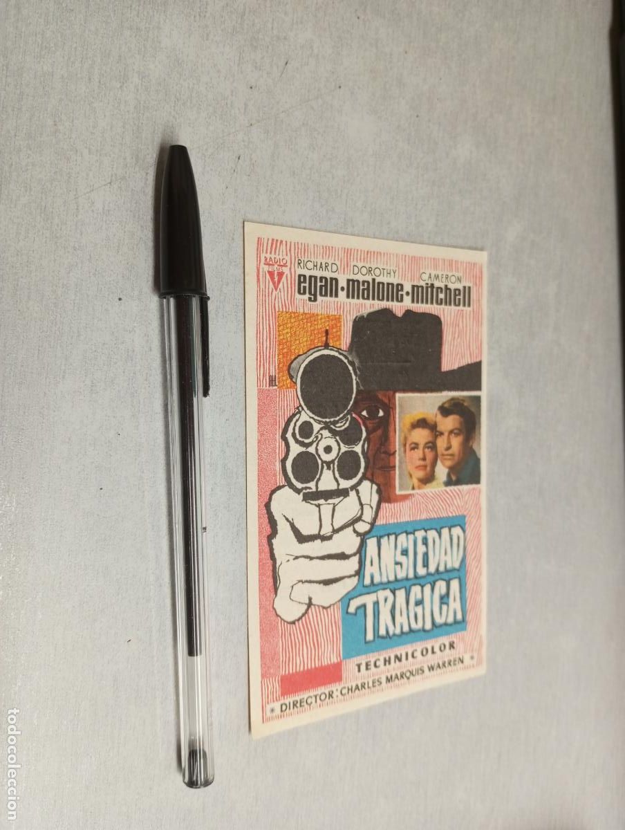 Kino: ANSIEDAD TR&Aacute;GICA / PROGRAMA SENCILLO - PUBLICIDAD CINE CERVANTES, VILLENA 1959