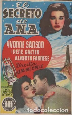 Cine: PROGRAMA DE CINE: EL SECRETO DE ANA PC-8452 - Foto 1