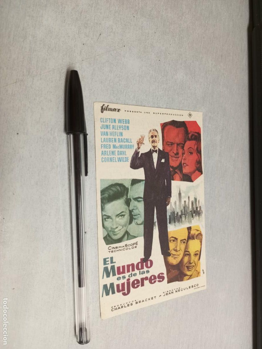 Folhetos de m&atilde;o de filmes antigos de cinema: EL MUNDO ES DE LAS MUJERES / PROGRAMA SENCILLO - PUBLICIDAD IMPERIAL, TEATRO Y CINEMA CHAP&Iacute;, VILLENA
