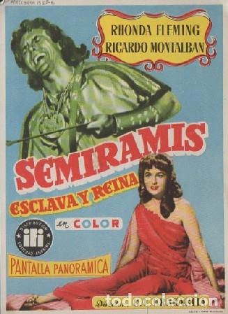 Cine: PROGRAMA DE CINE: SEMIRAMIS ESCLAVA Y REINA PC-8456 - Foto 1