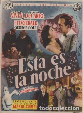 Cine: PROGRAMA DE CINE: ESTA ES LA NOCHE PC-8457 - Foto 1