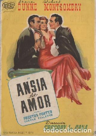 Cine: PROGRAMA DE CINE: ANSIA DE AMOR PC-8474 - Foto 1