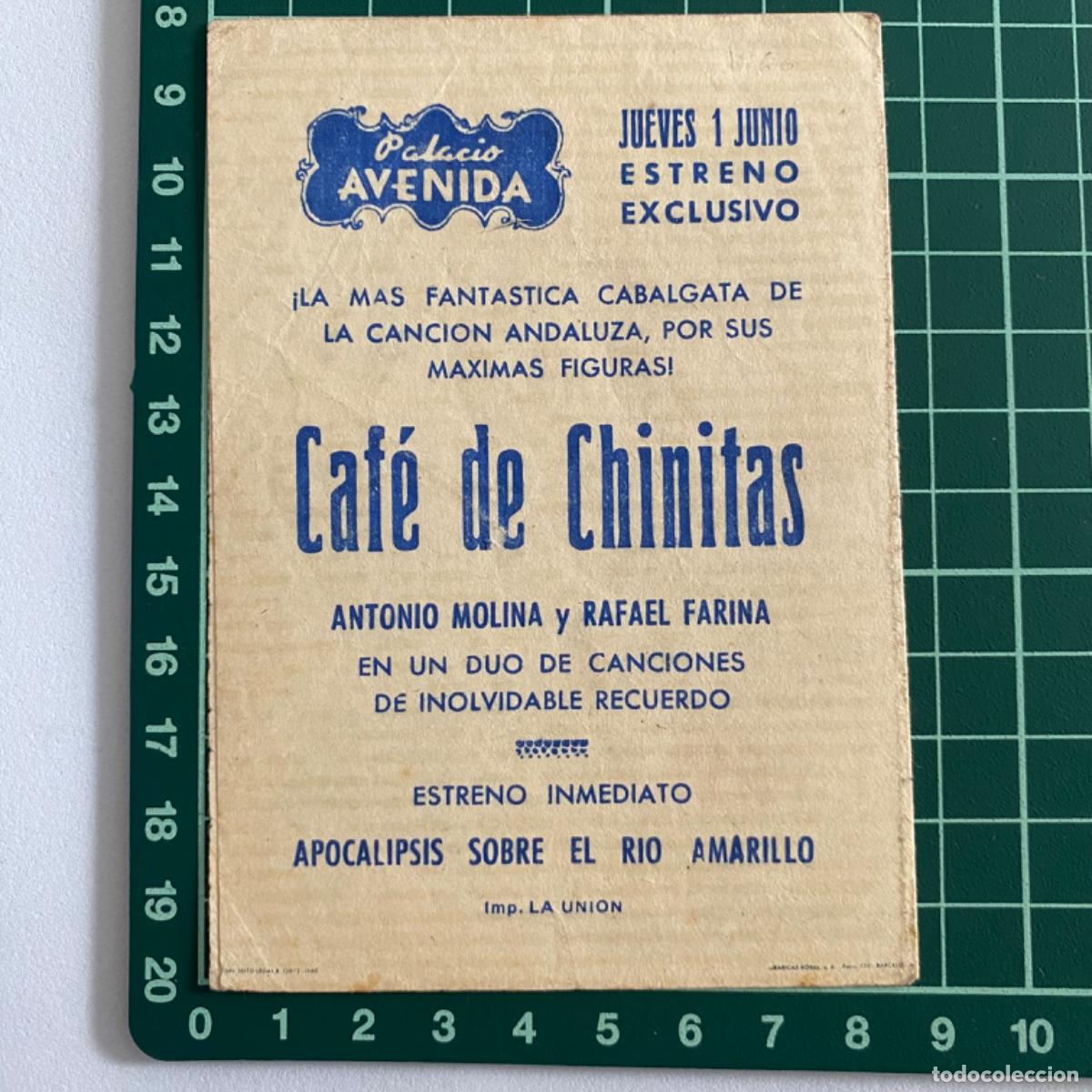 Cine: Programa de cine folleto de mano pelicula Cafe de Chinitas Palacio Avenida - Foto 2