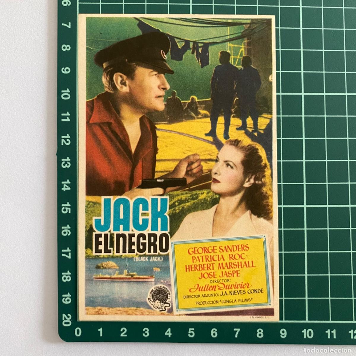 Cine: Programa de cine folleto de mano pelicula Jack el negro - Foto 1
