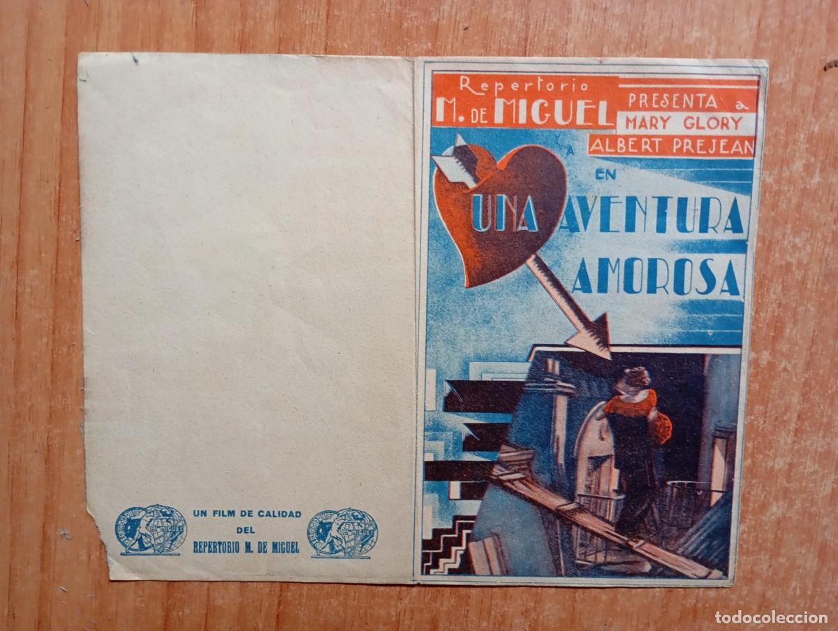  Flyers Publicitaires de films Anciens: AL3B-PROGRAMA DE CINE DE LA PELICULA--- UNA AVENTURA AMOROSA