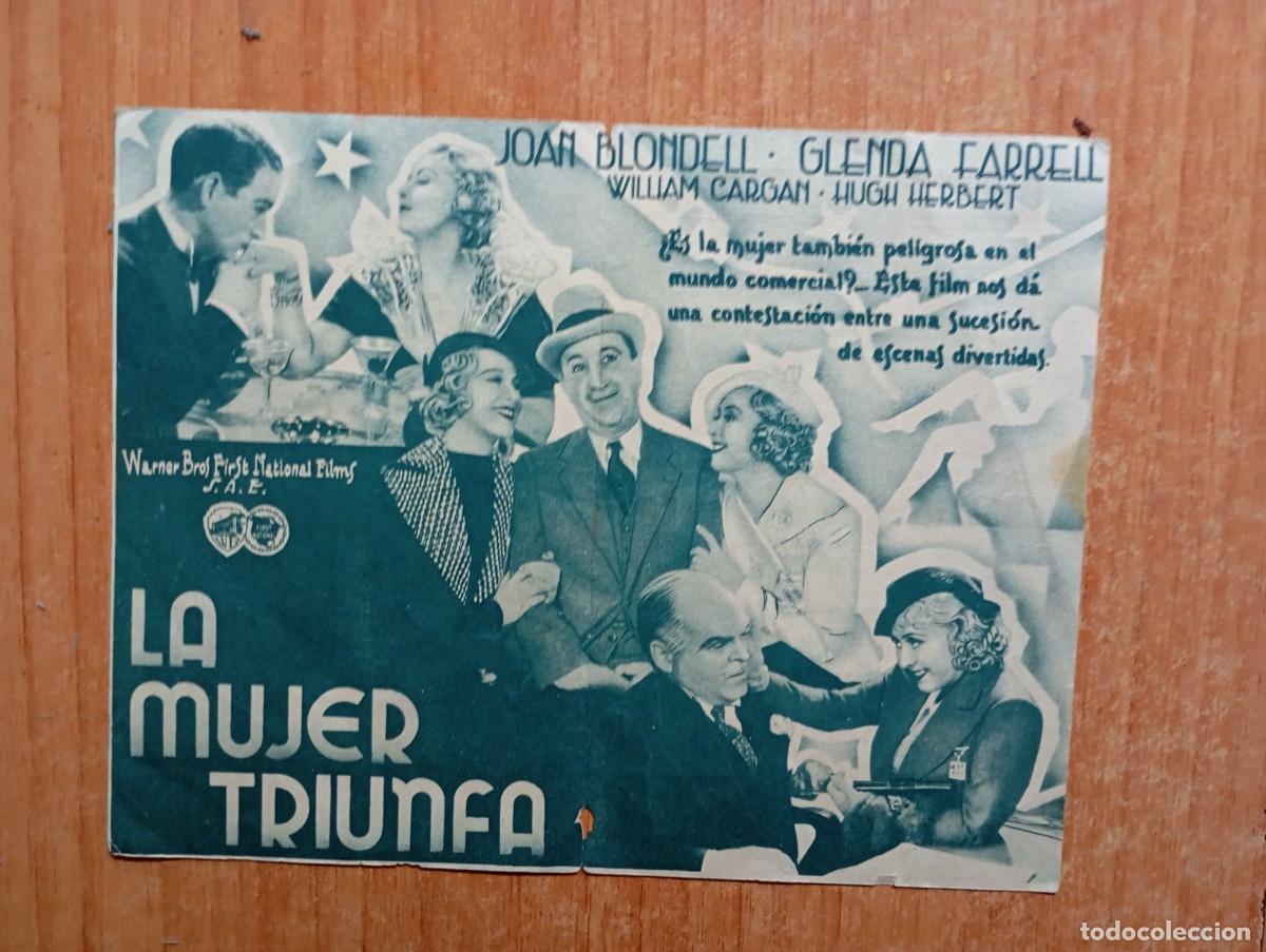 Cine: AL3B-PROGRAMA DE CINE DE LA PELICULA--- LA MUJER TRIUNFA - Foto 2