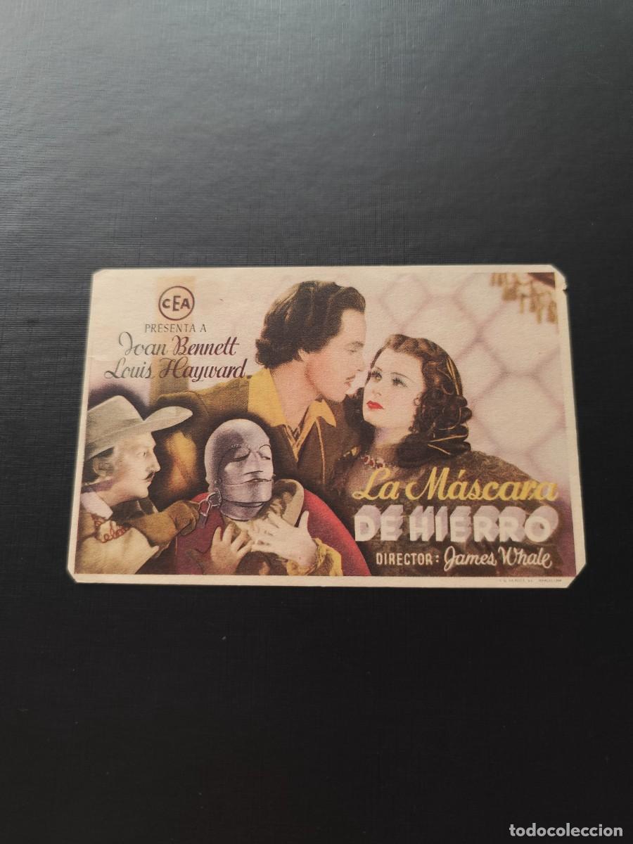  Flyers Publicitaires de films Anciens: La mascara de hierro con publicidad Sal&oacute;n Imperial Sevilla