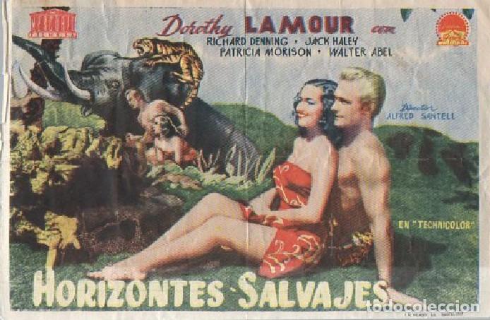 Cine: PROGRAMA DE CINE: HORIZONTES SALVAJES PC-8522 - Foto 1