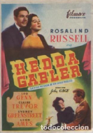 Cine: PROGRAMA DE CINE: HEDDA GABLER. LA VIDA PRIVADA DE UN IDOLO P&Uacute;BLICO PC-8527 - Foto 1