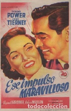 Cine: PROGRAMA DE CINE: ESE IMPULSO MARAVILLOSO PC-8552 - Foto 1