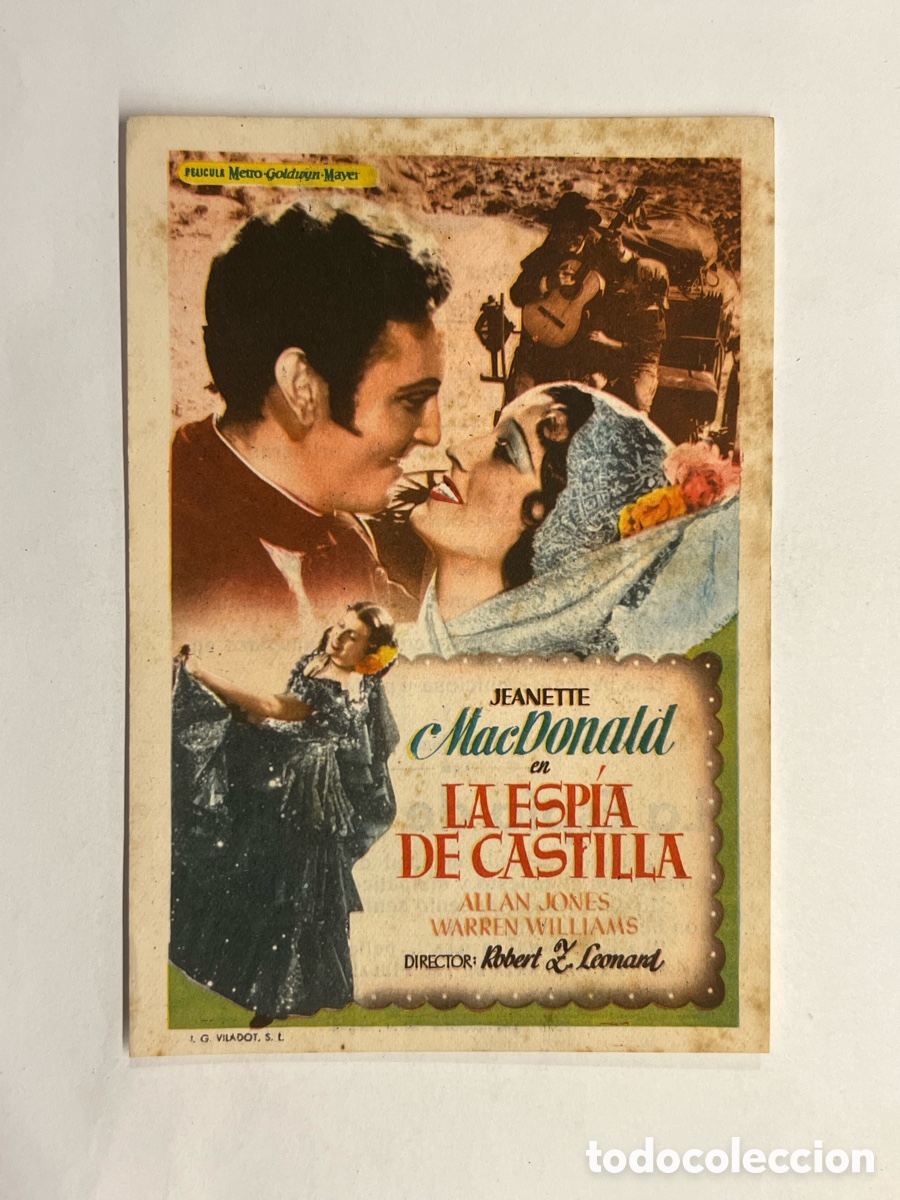  Flyers Publicitaires de films Anciens: MISLATA. CINEMA SUR, folleto de mano La Esp&iacute;a de Castilla.. con Jeanette MacDonald (a.1951)