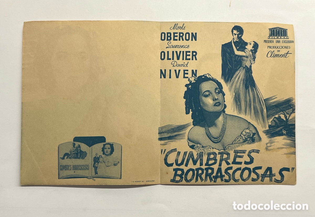 Cine: CUMBRES BORRASCOSAS. Programa doble (a.1939) - Foto 1