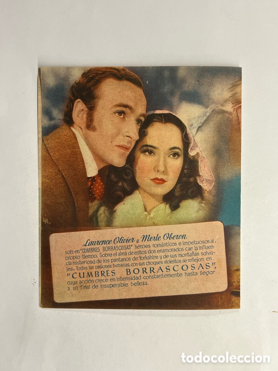 Cine: CUMBRES BORRASCOSAS. Programa doble (a.1939) - Foto 3