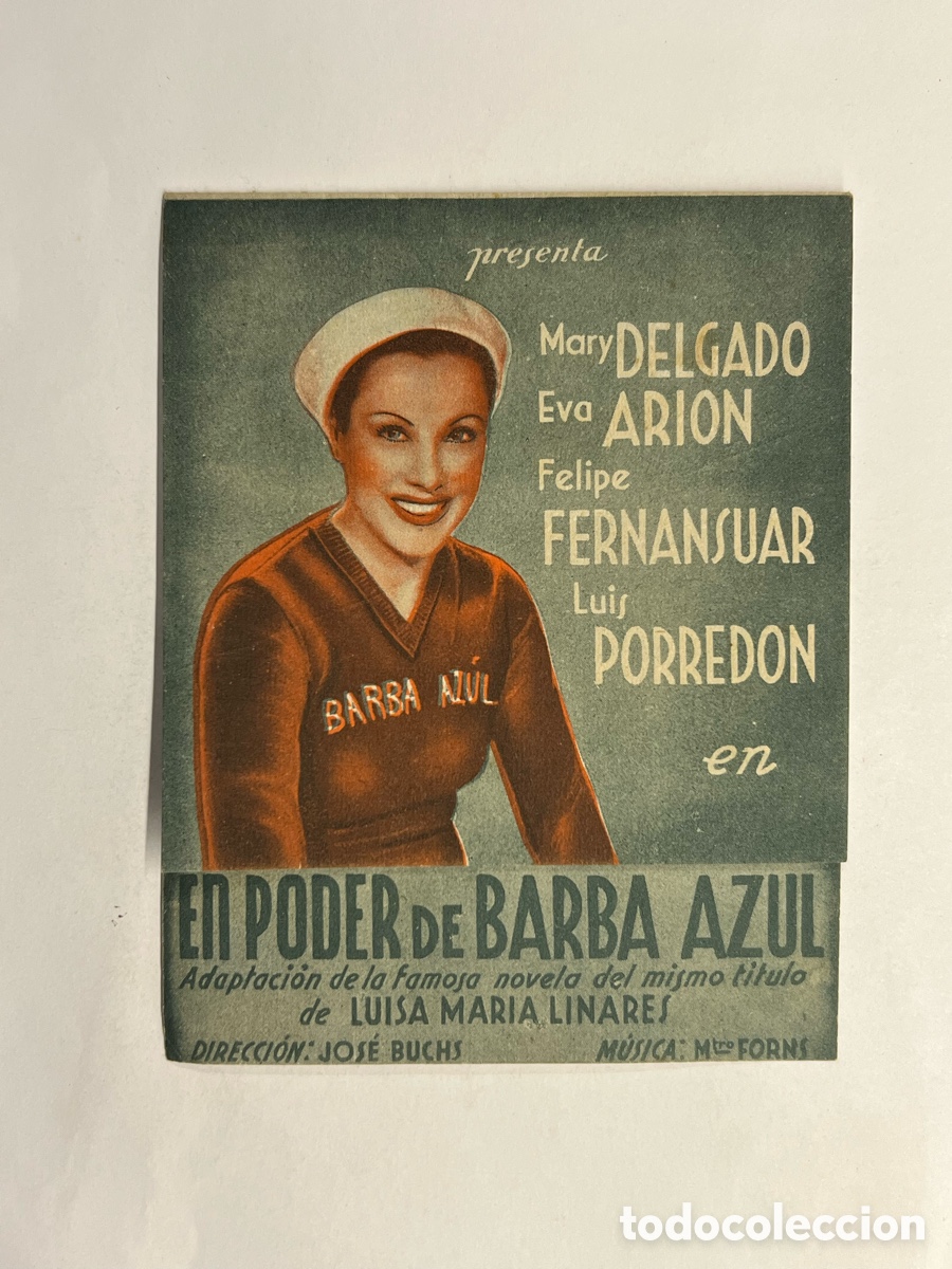 Cine: EN PODER DE BARBA AZUL. Programa doble, con Mary Delgado, Eva Arion.. (h.1940?) - Foto 1