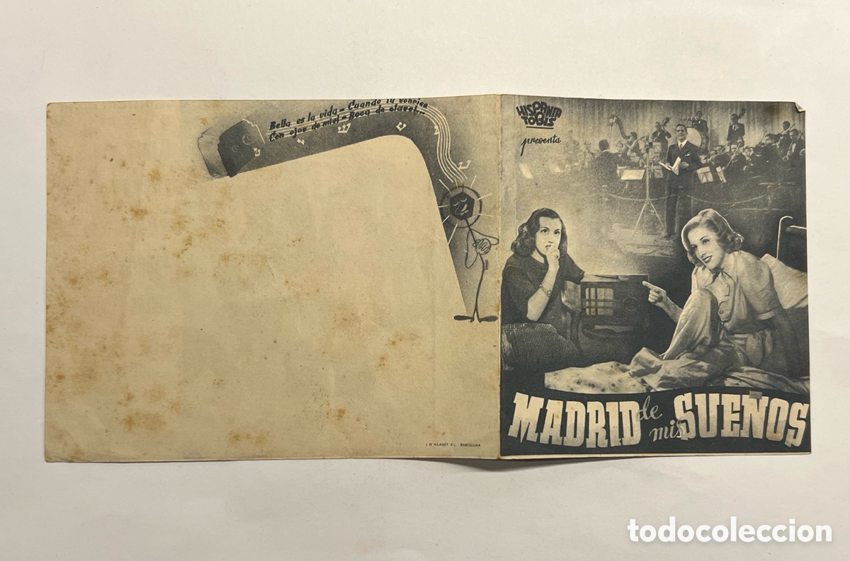 Cine: MADRID DE MIS SUE&Ntilde;OS, Programa doble con Mar&iacute;a Mercader, Roberto Rey, COMEDIA (a.1942) - Foto 3