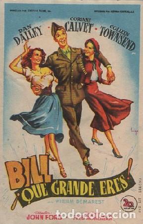 Cine: PROGRAMA DE CINE: BILL &iexcl;QUE GRANDE ERES! PC-8619 - Foto 1
