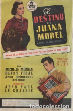 Cine: PROGRAMA DE CINE: EL DESTINO DE JUANA MOREL PC-8622 - Foto 1