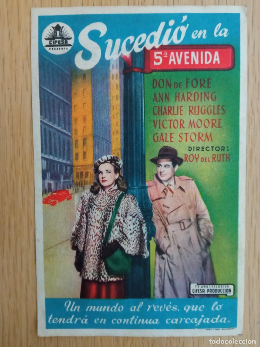 Kino: SUCEDI&Oacute; EN LA 5&ordf; AVENIDA, DON DE FORE, SALON CINEMA ZALLA, VIZCAYA