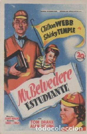 Cine: PROGRAMA DE CINE: MR BELVEDERE ESTUDIANTE PC-8652 - Foto 1