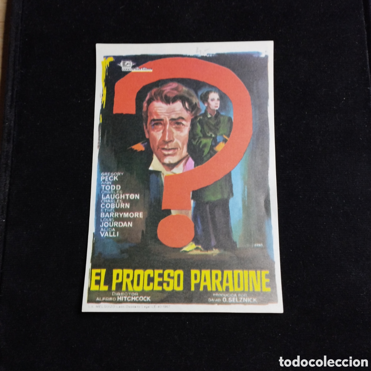 Cine: Programa de cine sencillo. El Proceso Paradine. Gregory Peck. - Foto 1