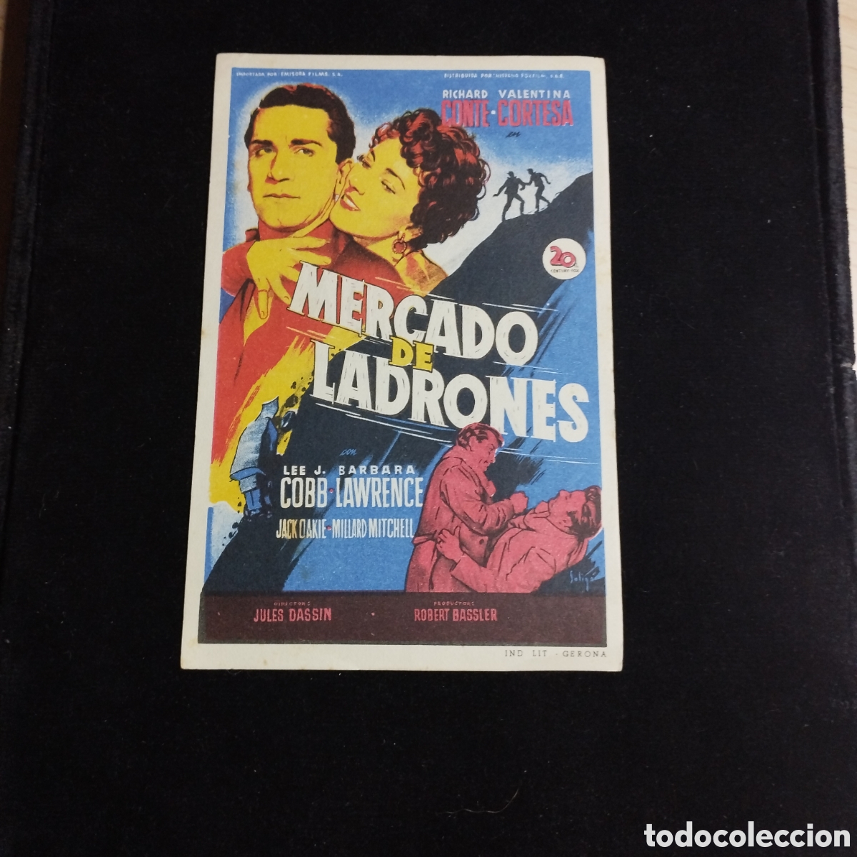 Cine: Programa de cine, sencillo. Mercado de Ladrones. Lee J. Cobb . Barbara Lawrence. - Foto 1