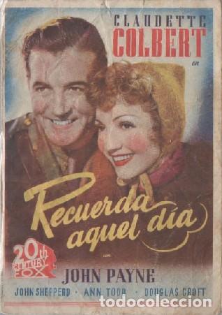 Cine: PROGRAMA DE CINE: RECUERDA AQUEL D&Iacute;A PC-8703 - Foto 1