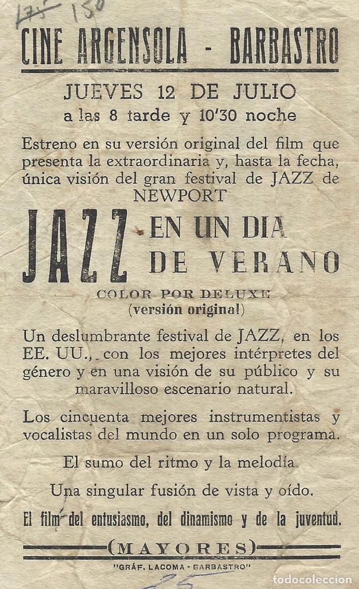 Cine: F5763 JAZZ EN UN DIA DE VERANO - Foto 2