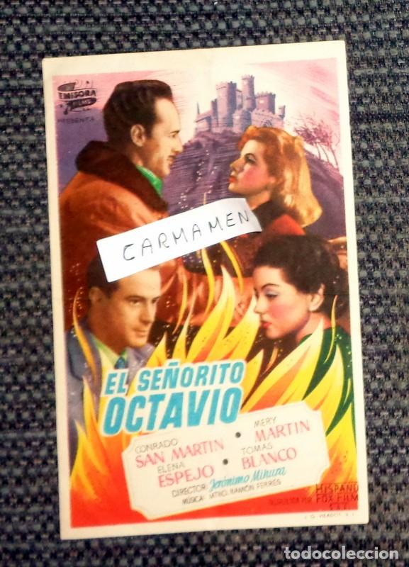  Foglietti di film di film antichi di cinema: ANTIGUO PROGRAMA MANO CINE CARTEL PEL&Iacute;CULA. EL SE&Ntilde;ORITO OCTAVIO. ELENA ESPEJO. SIN PUBLICIDAD