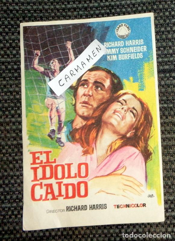  Foglietti di film di film antichi di cinema: ANTIGUO PROGRAMA MANO CINE CARTEL PEL&Iacute;CULA. EL IDOLO CAIDO. HARRIS ROMMY SCHNEIDER. SIN PUBLICIDAD