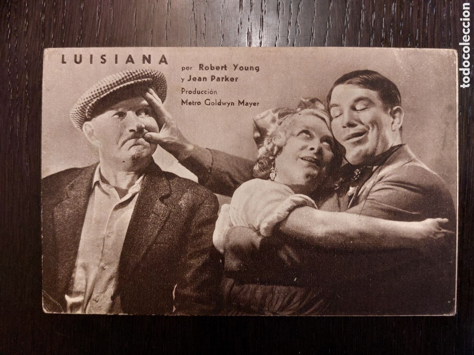  Flyers Publicitaires de films Anciens: Programa tarjeta Luisiana, con Robert Young. Sin publicidad.