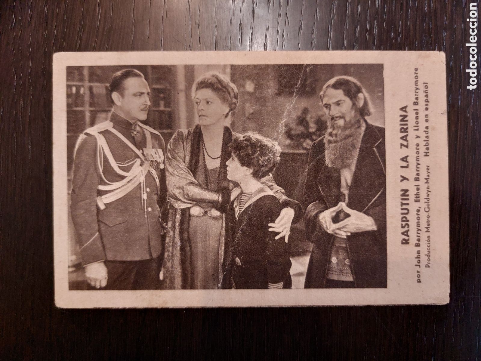  Foglietti di film di film antichi di cinema: Programa tarjeta, Rasput&iacute;n y La Zarina con J. Barrymoore. Publicidad Cine Ideal Gasc&oacute; .