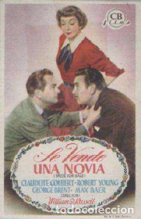 Cine: PROGRAMA DE CINE: SE VENDE NOVIA PC-8729 - Foto 1
