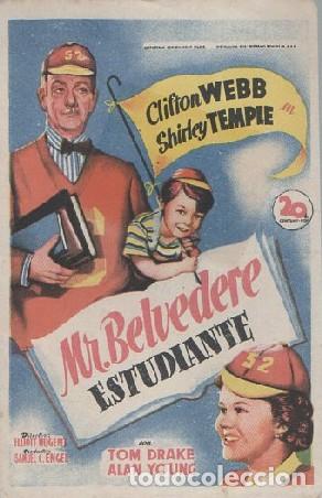 Cine: PROGRAMA DE CINE: MR BELVEDERE ESTUDIANTE PC-8740 ,3 - Foto 1