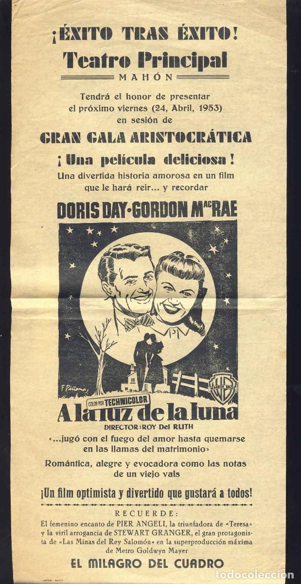Cine: Programa de cine local: A LA LUZ DE LA LUNA. Doris Day. MA&Oacute;, Menorca - Foto 1