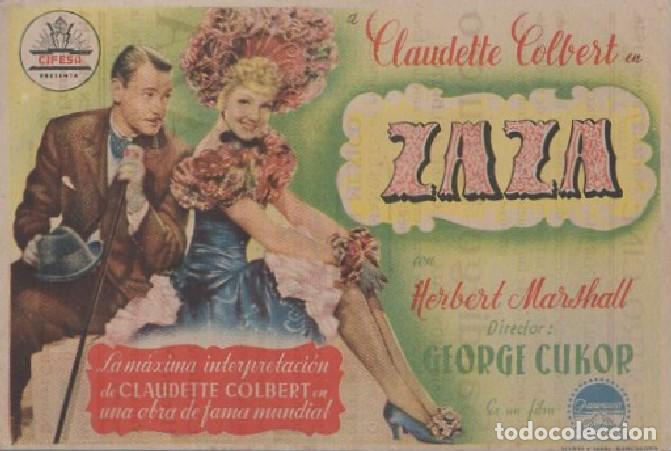 Cine: PROGRAMA DE CINE: ZAZA PC-8767 - Foto 1