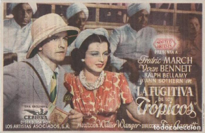 Cine: PROGRAMA DE CINE: LA FUGITITVA DE LOS TR&Oacute;PICOS PC-8774 - Foto 1