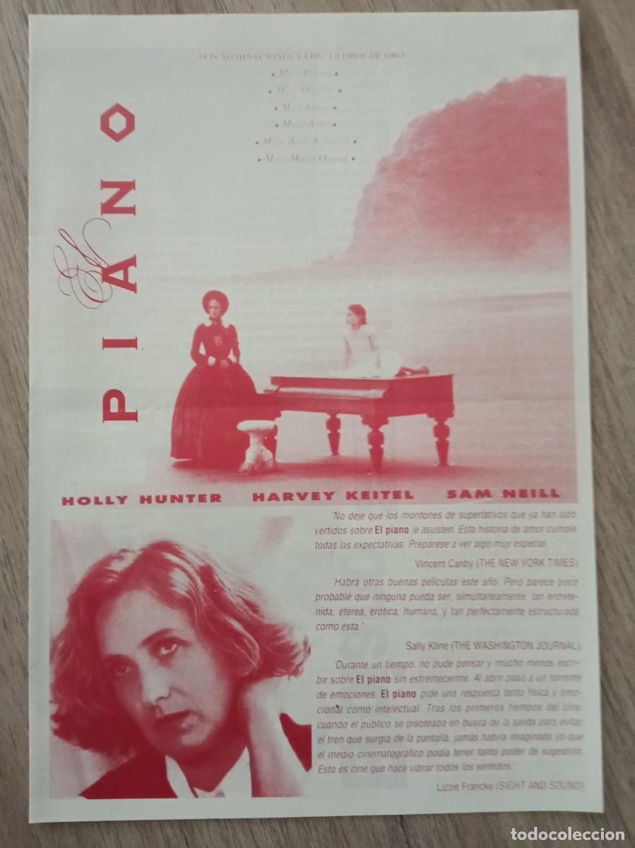 Kino: EL PIANO, HOLLY HUNTER, CINES VAN DICK Y VAN GOGH