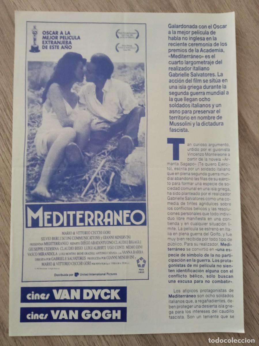 Cine: MEDITERRANEO, CINES VAN DICK Y VAN GOGH - Foto 1