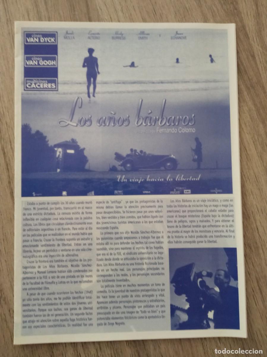 Cinema: LOS A&Ntilde;OS BARBAROS, JORDI MOLLA, CINES DE SALAMANCA Y CACERES