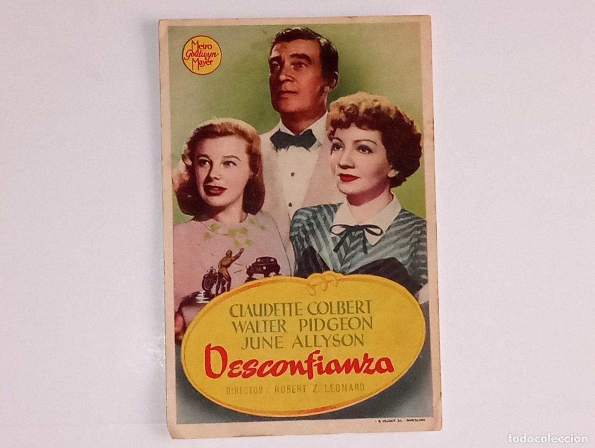 Kino: ANTIGUO PROGRAMA DE CINE DESCONFIANZA CLAUDETTE COLBERT CINE IMPERIAL VALENCIA A&Ntilde;O 1949