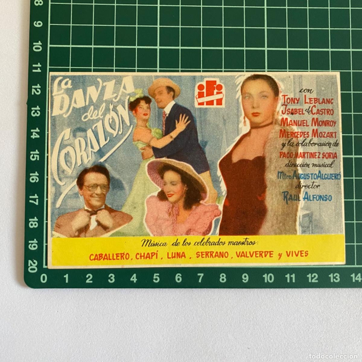 Cine: folleto de mano programa de cine pelicula La danza del corazon - Foto 1