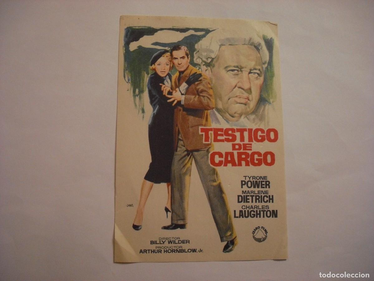Cine: TESTIGO DE CARGO , T. POWER, SIN PUBLICIDAD - Foto 1